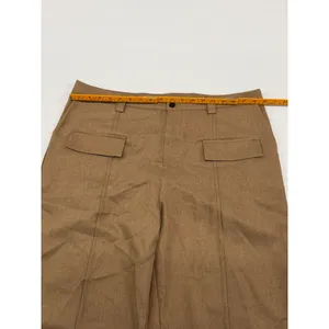 Camel‎ Brown Wide Leg High Waisted Trousers Flap Pockets Runs Small 1XL thumbnail 4