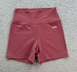 AYBL High Waisted Biker Shorts Women's Small Mauve Pink Gym Workout Activewear thumbnail 1
