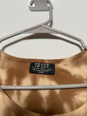 Y2K Soft Grunge Brown Tie-Dye T-Shirt thumbnail 2