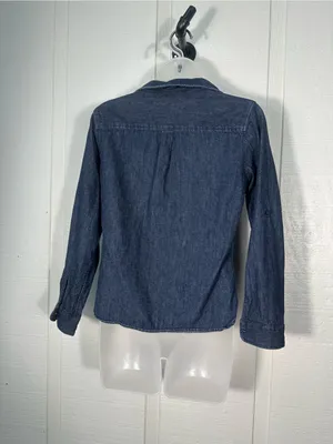 Talbots Denim 3/4 Sleeve Top Size Small Petite EUC thumbnail 6