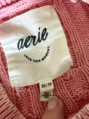 💝Aerie Pink Cable Knit Cropped Sweater💝 ~XS thumbnail 9