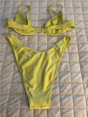Garage Neon Yellow Bikini Women’s Size L thumbnail 5