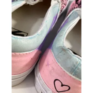 Vans Unisex Pink Hand Drawn Slip-on Sneakers Size M7 & W8.5 SKU 6082 thumbnail 8