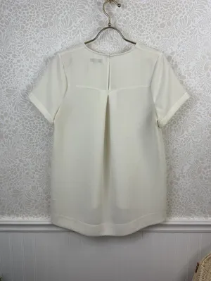 Madewell Cream Back-Zip Oversized Swing Tee - Size - Medium thumbnail 3