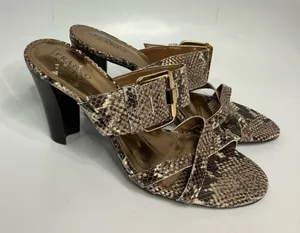 Franco‎ Sarto snake Skin print leather sandals size 9 thumbnail 1