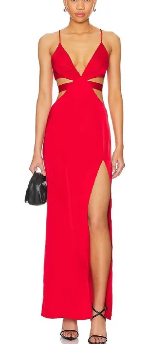 superdown red maxi dress thumbnail 1