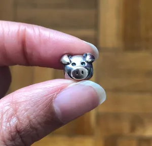Pandora Sterling Silver Pig Charm thumbnail 1