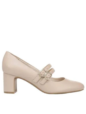 NWT Lifestride Jane Block Heel Pumps with Double Straps Tender Taupe Brown 5M thumbnail 6