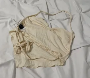 white open back tank top thumbnail 3