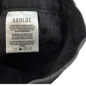 Agolde Nico High Rise Slim‎ Jeans Cosmopolitan Black Gray Wash 28 Women Denim thumbnail 11