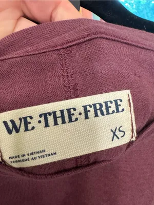 NWOT Free People We The Free Nina Long-Sleeve Tee - maroon wine - XS thumbnail 8
