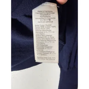 J crew Navy Blue Merino Wool crew neck sweater lightweight slim fit Small thumbnail 6