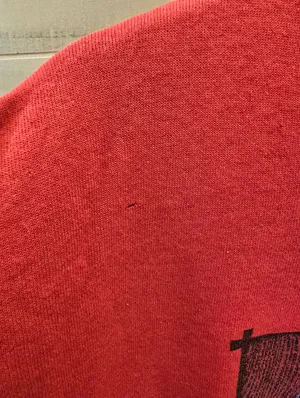 {XXL} Vintage Disney Mickey Mouse Sweatshirt Brazos Sportswear Red **flaws** thumbnail 14