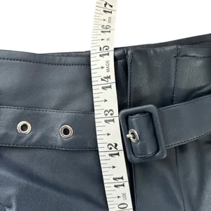 NWT Eloquii Belted Vegan Leather Pants Sz 16 Smoke Blue Baddie Plus‎ Size thumbnail 6