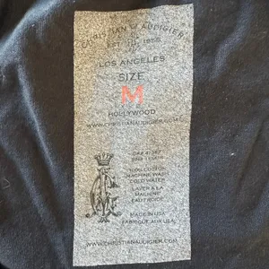 M black Y2K Christian Audigier graphic tank top vintage 2000's sleeveless tee thumbnail 4