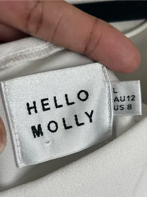 HELLO MOLLY White Midi Dress Sz 8 thumbnail 7