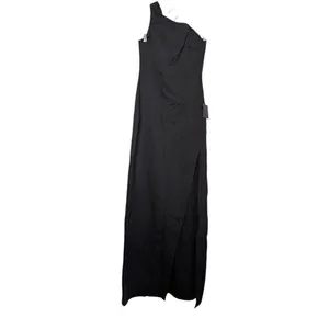 Lulu's good times only black one-shoulder maxi dress Medium thumbnail 5