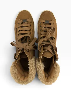 UGG Women's Chestnut Lace-Up Shearling Collar Sneaker Boot Size 8W thumbnail 5