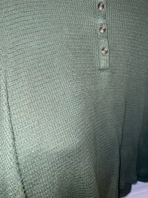 American Eagle Waffle-Knit Henley thumbnail 3