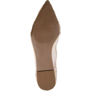 NWT Journee Collection Womens Batavia Ballet Flat Embellished Nude Brown 6M thumbnail 5