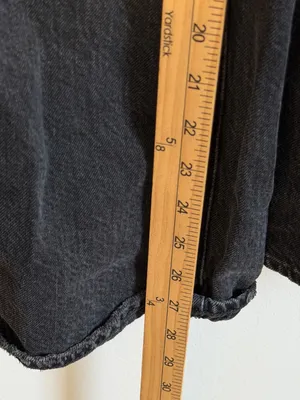 American Eagle Baggy A-Line Fit Jean Size 6 Black Loose Fit Flare Wide Leg thumbnail 9