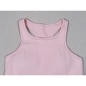 Lululemon Ebb to Street Cropped Racerback Tank Top Size 10 Pink Yoga Athletic thumbnail 3