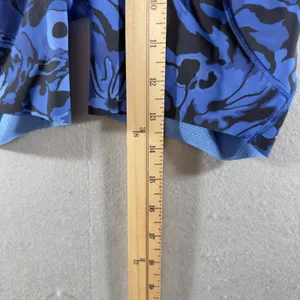 463| NWT Lululemon Fast and Free 6" Pocket Shorts Blue Marble Print Size‎ 0 thumbnail 3