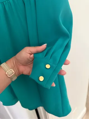 Amanda Uprichard Althea Dress Teal Long Sleeve‎ NEW NWT thumbnail 5