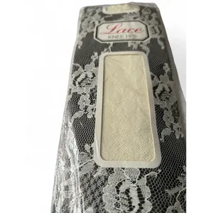 Knee Highs Vintage Ivory Allover Lace Coquette Nylon Stockings Deadstock NOS thumbnail 3