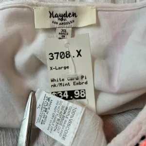 Hayden Los Angeles Open Top Cord Tie Front Embroided Gauze Cover Up XL thumbnail 8