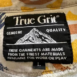 Vintage True Grit Fleece Jacket women’s L gray/ivory western boho southwestern thumbnail 3