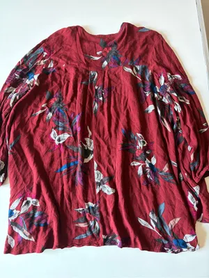 Free People Women's Electric Orchid Print Swing Tunic Mini Dress Red Size Medium thumbnail 5