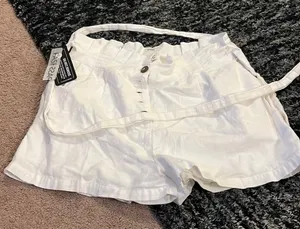 NWT revolve mp|c medium white shorts‎ thumbnail 1