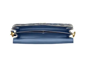 NEW Coach 26 Blue Denim Crystal Signature Tabby Shoulder & Crossbody Bag CDZ3 thumbnail 7