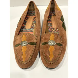 Hush Puppies Boho Ethnic Moccasin Brown Lesther Comfort Loafer 8M thumbnail 4