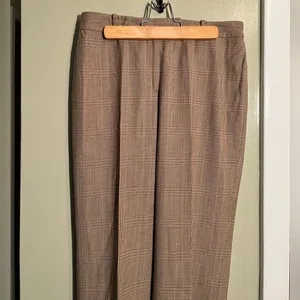 346 Brooks Brothers Women's Size 4 Wool Trousers Dress Pants Brown Tan Plaid thumbnail 2