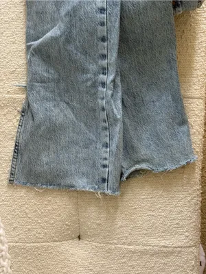 Zara Light Blue Distressed Split Hem Jeans thumbnail 7