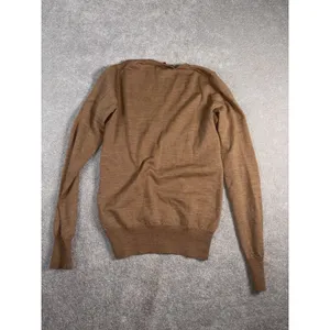 CLUB MONOCO ~ Xs ~‎ Brown 100% Extra Fine Italian Merino Wool Sweater thumbnail 6
