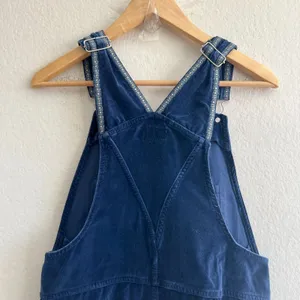 American Vintage XHILARATION Vintage Y2K Velour Navy Blue Relaxed Leg Jumpsuit Womens Medium thumbnail 4