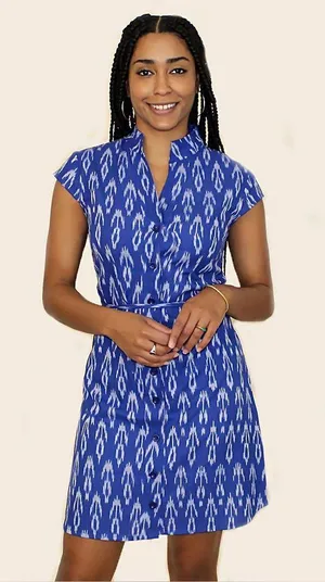 Passion Lilie | MAJESTIC ORGANIC COTTON BUTTON DRESS, Small thumbnail 1