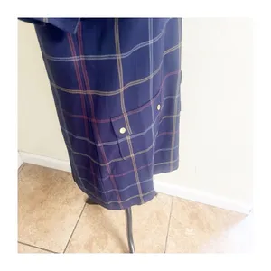J. Crew Plaid Shift Dress Plaid Pocket Dress Short Sleeve Navy Sz 8 Preppy thumbnail 8