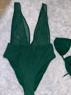 Cupshe Sweet Pick Green Swimsuit Set thumbnail 7