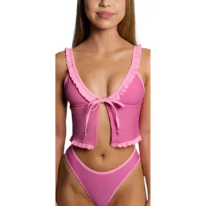 NWT 93 Play Street Lily Tankini - Poppy Pink - Large thumbnail 7
