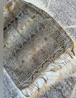 Soft patterned fringe scarf thumbnail 5