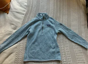 Patagonia Women's Heathered Sky Blue Half-Zip Fleece Pullover thumbnail 4