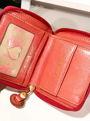 Juicy Couture Pink Terry Cloth Zip Around Compact Wallet thumbnail 2