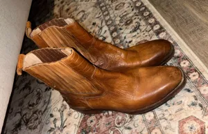 Square toe leather festival boots Brown Size 6 thumbnail 1