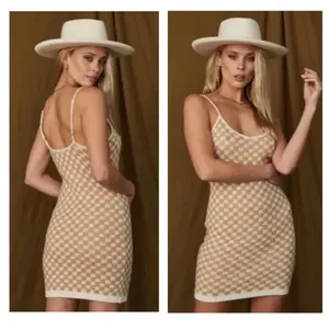 EMORY PARK Yara Wool Blend Checkered Mini Sweater Tank Dress | Small‌‌‌‌‌‌‌ thumbnail 6