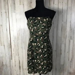 Wild Honey Camo Print Sleeveless Dress Green NWT v6x thumbnail 6