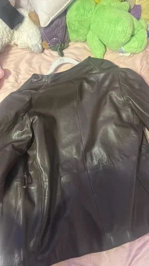 Brown leather jacket Size L thumbnail 4